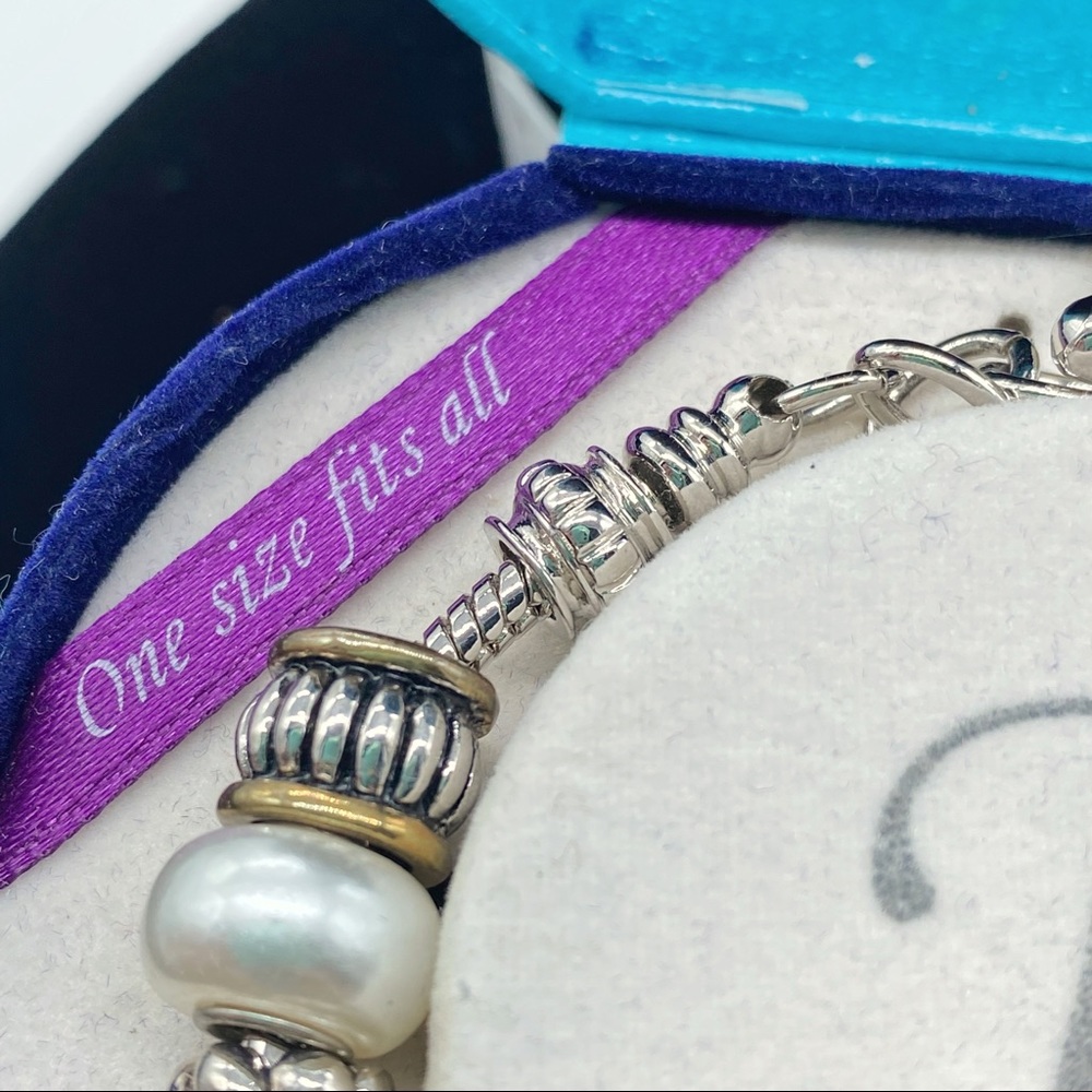 Bella Perlina Charm Bracelet Black, Crystal, Pearl & Silver Bead Customizable - Picture 5 of 14